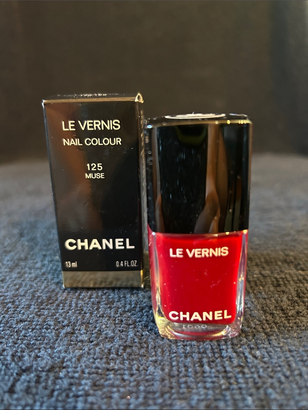CHANEL Le Vernis Nail Colour 125 Muse - a Rich Deep Red